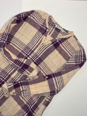 Woolrich Women's Lightweight Chamois Plaid Button Down Shirt Medium 2151